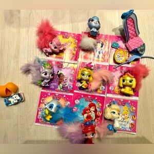 Lot of 9 collectible Disney Princess Palace Pets, Accessories and booklets,